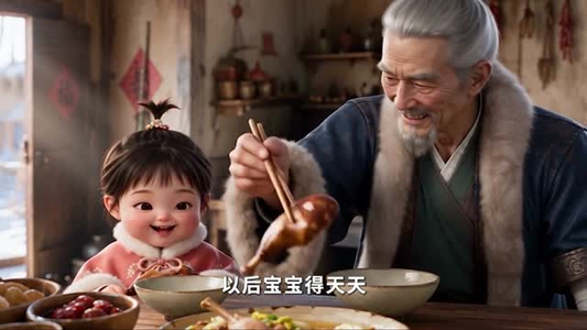 灾年团宠：福宝带全家顿顿吃肉（125集）好看短剧看不停