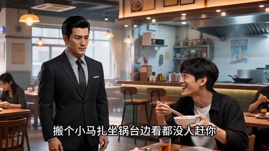 汪氏小厨开餐馆还债，结果全网抢着吃（732集）哪个短剧网能看