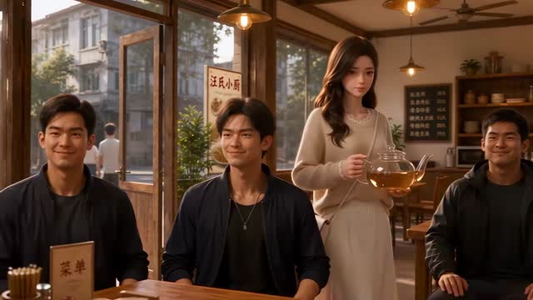 汪氏小厨开餐馆还债，结果全网抢着吃（601-732集）热门短剧追不停